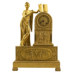 Antique French Empire Ormolu Clock