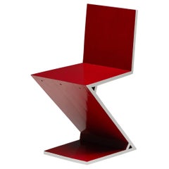 Zig Zag-Stuhl von Gerrit Rietveld für Cassina, 1970er Jahre