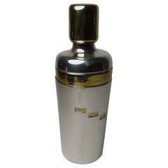 Used Italian Silver & Gold Plated Recipe / Menu Cocktail Shaker
