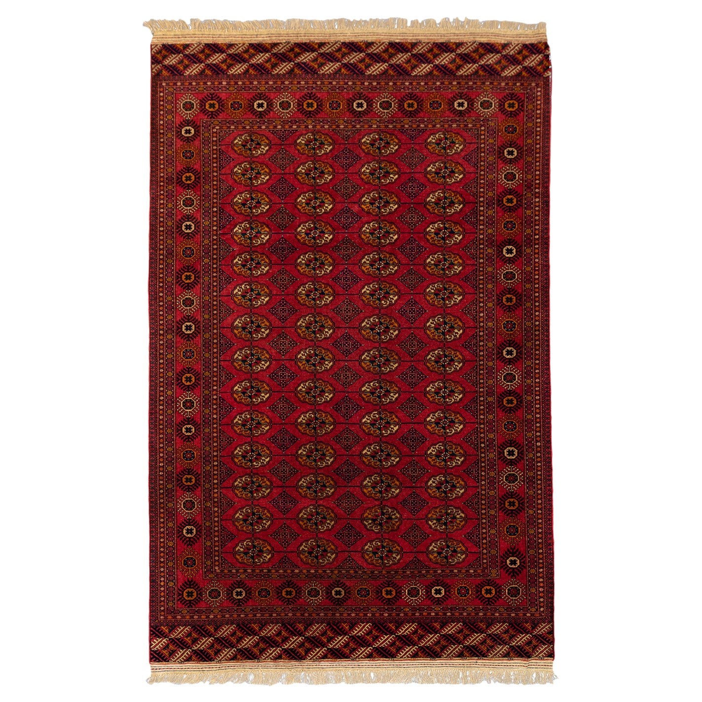 Bukhara-Teppich in Rot, Vintage
