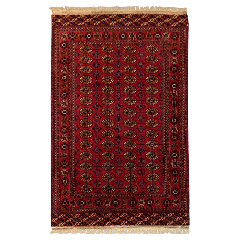 Red Vintage Rug Bukara For Sale at 1stDibs