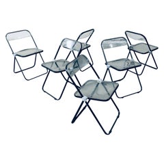 Plia Folding Chair Set by Giancarlo Piretti for Anonima Castelli, 1960's Italy