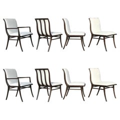 Vintage Robsjohn Gibbings Set of 8 Sabre Leg Dining Chairs