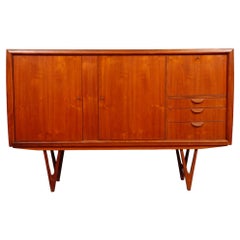 Danish Mid Century Teak Credenza Bar