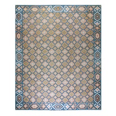 Vintage 1930s Indian Cotton Dhurrie Carpet ( 12'2" x 15'2" - 371 x 462 )