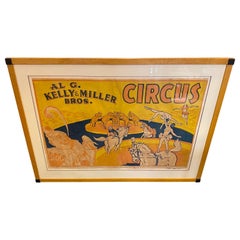 Kelly & Miller Brothers Circus Poster 'Framed'