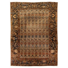 Antique Bakhtiari Persian Handmade Tan Oversize Wool Rug with Allover Motif