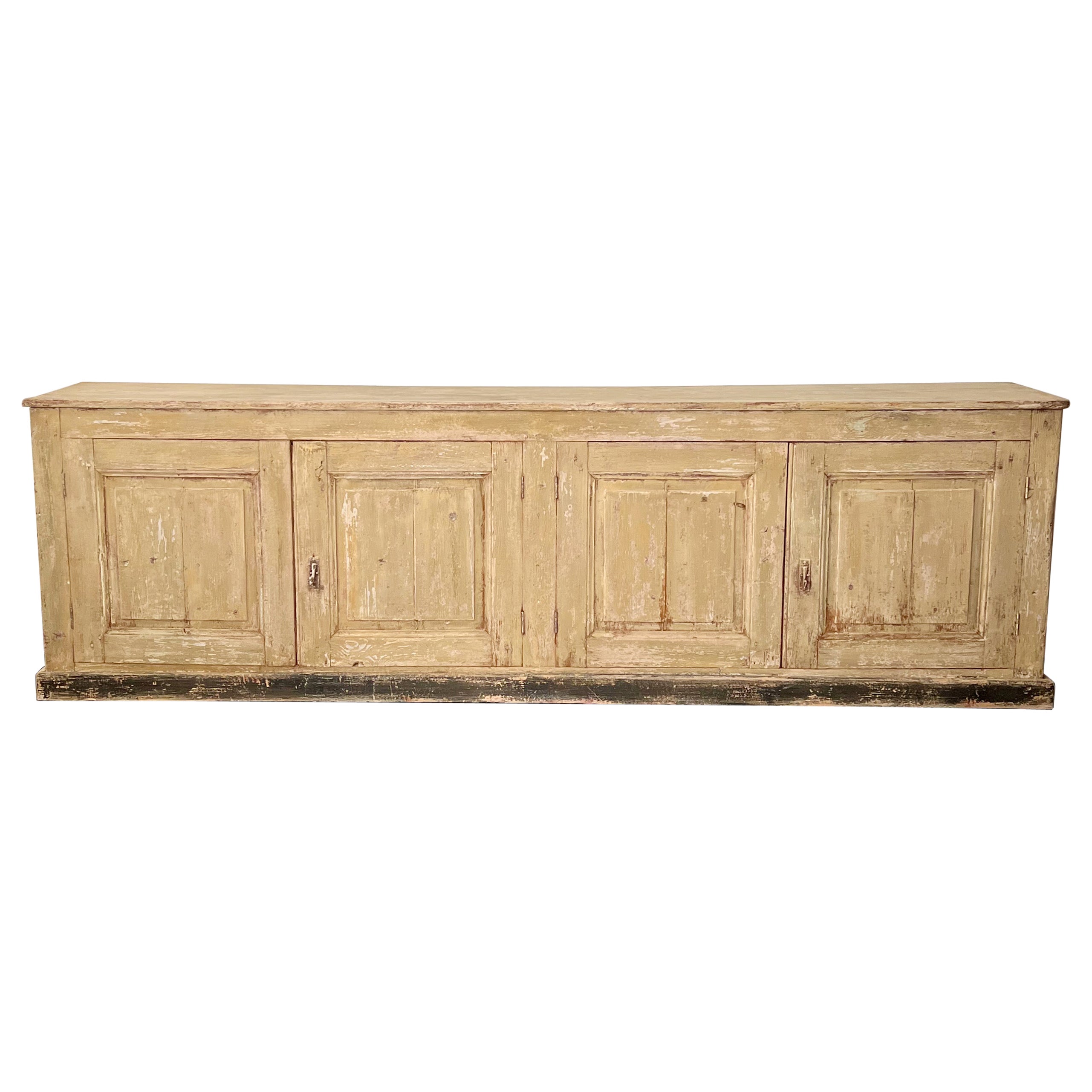 A very large four door 19th century Italian sideboard 