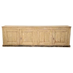 Antique A very large four door 19th century Italian sideboard 