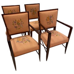 Set of Four French Art Deco chairs 