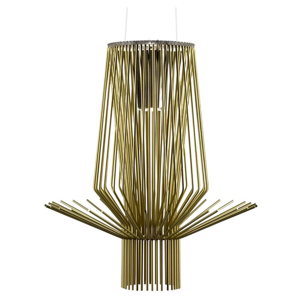 Atelier Oi ‘Allegretto Assai’ Chandelier Lamp in Gold for Foscarini