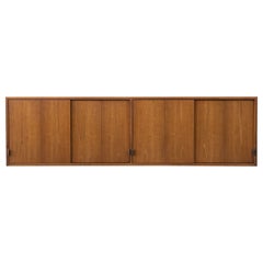 Florence Knoll Wall Mount Cabinet in Walnut with Oak Interior 1960s 2 of 2