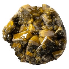 Natural Golden Barite Mineral with Marcasite Crystals From Guangxi, China