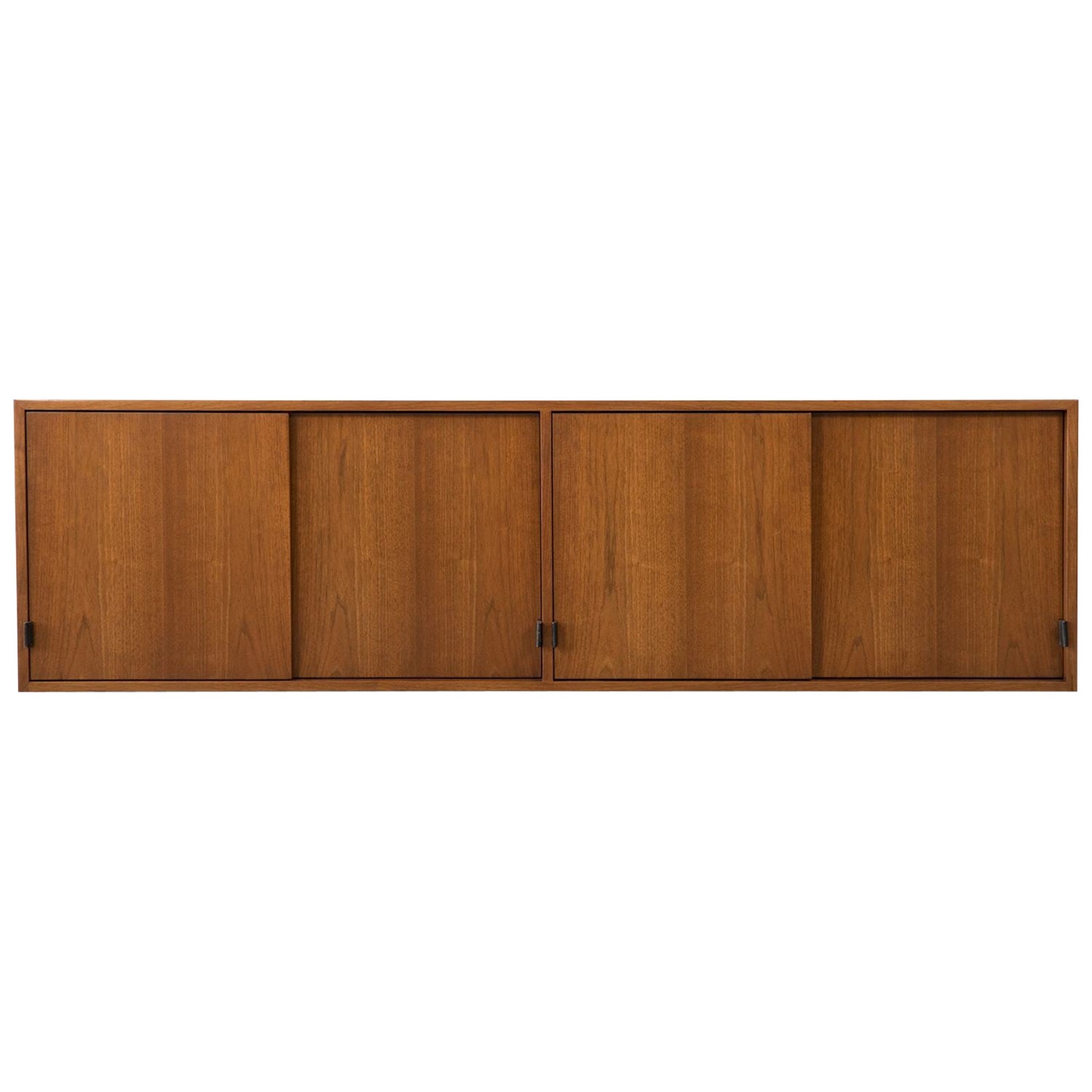 Florence Knoll Wall Mount Cabinet in Walnut with Oak Interior 1960s 1 of 2