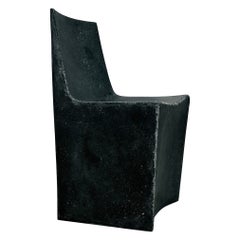 Cast Resin 'Stone' Dining Chair, Coal Stone Finish by Zachary A. Design