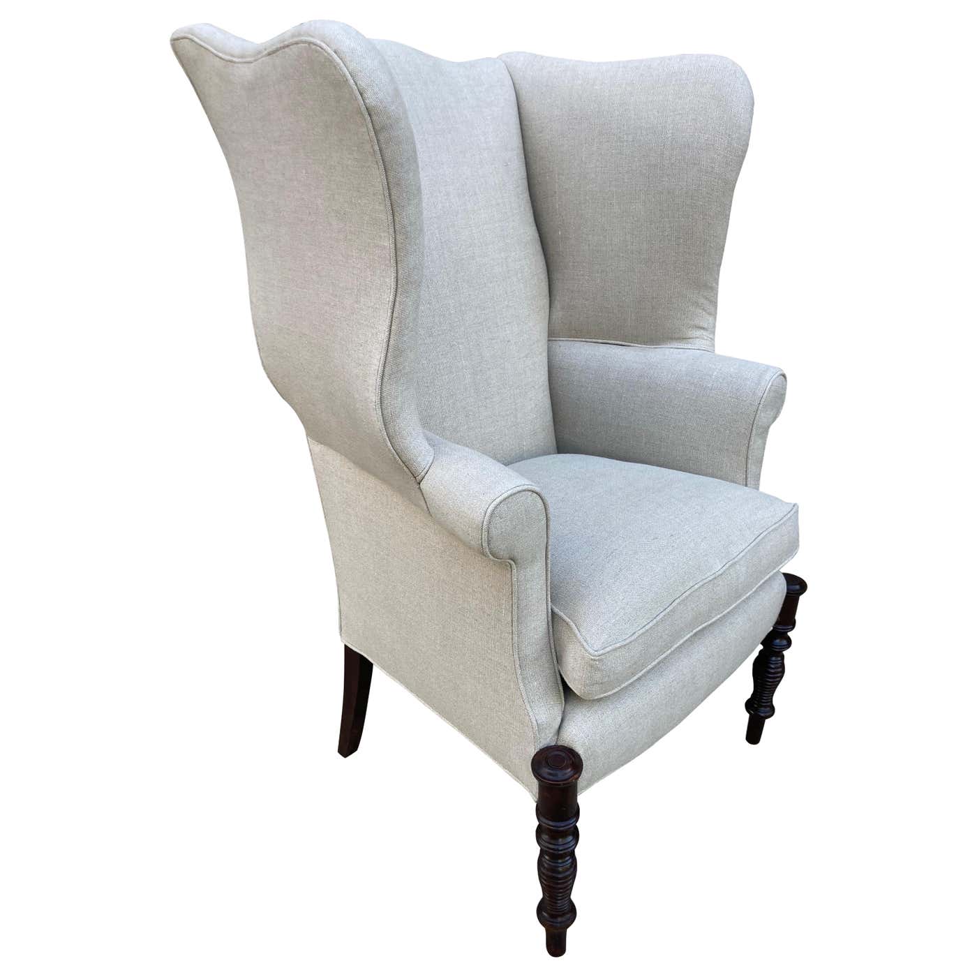 Spring Front Wingback Chair Antique Wingback Chair For Sale at 1stDibs | antique wingback chair ...
