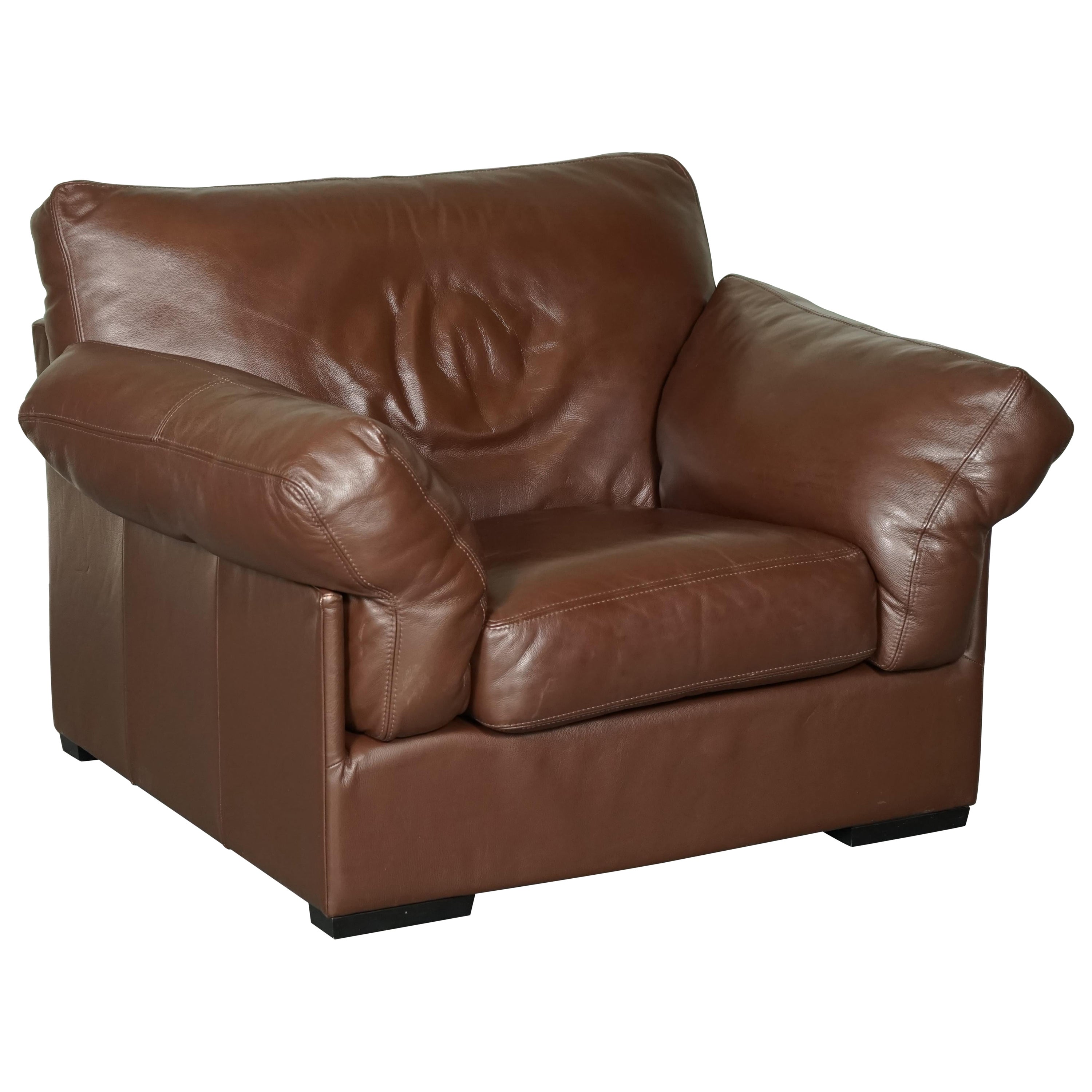Stunning John Lewis Java Brown Leather 2 Seater Sofa Part of Suite For