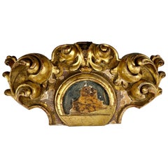 19th c. Italian Giltwood Carved Fragment
