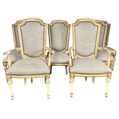 Set of Eight Neoclassical Style Dining Chairs