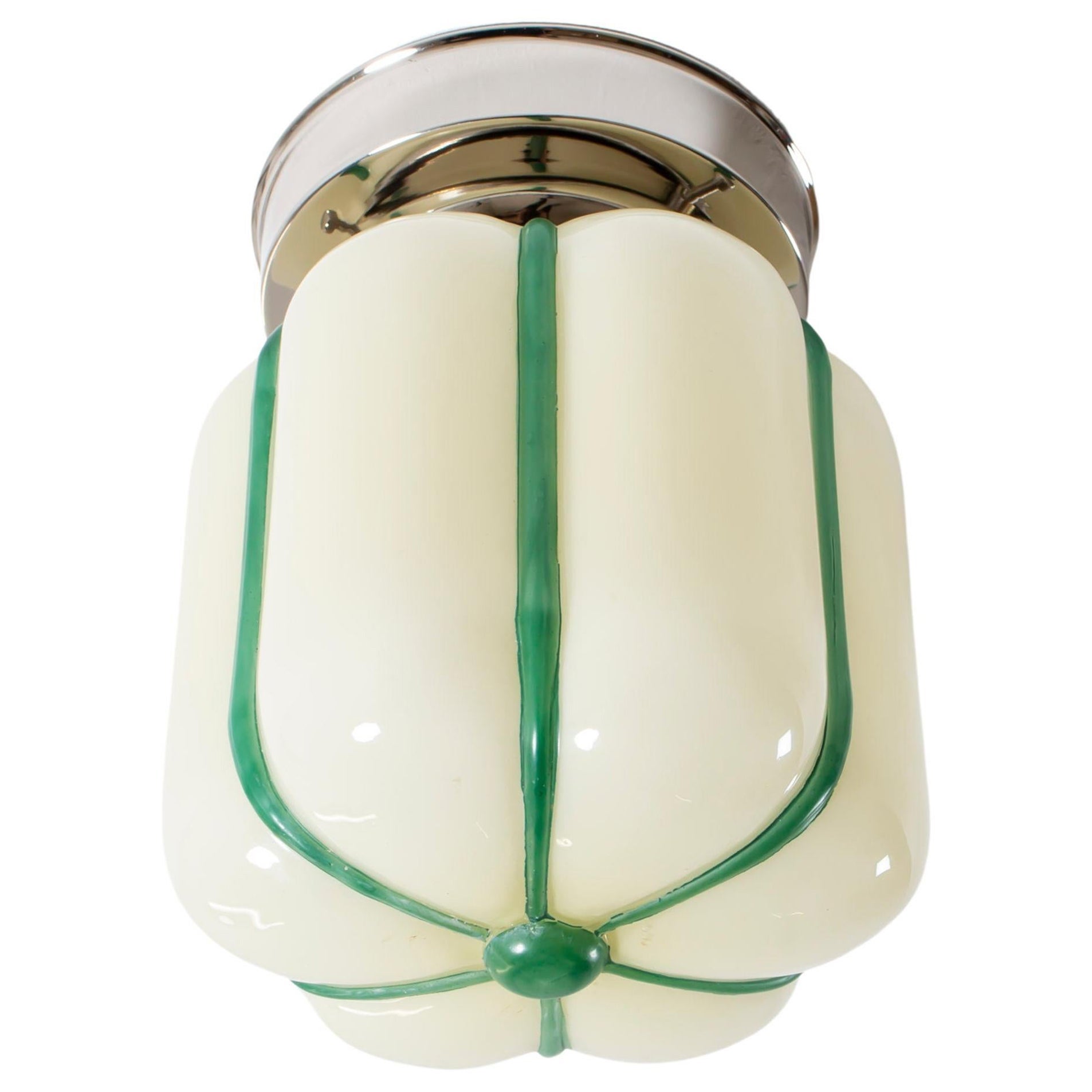 Norwegian Functionalist Flush Mount Ceiling Light, 1950s For Sale