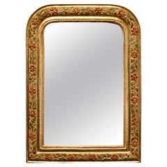 French Louis Philippe Style Painted Gilt Mirror