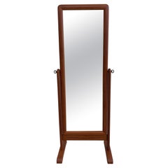 Miroir ovale danois moderne en teck