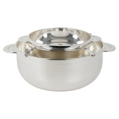 Christofle Paris Art Deco Silver Plate Caviar Bowl Dish Server Set