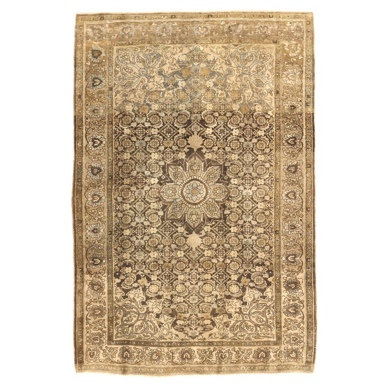 Antique Handmade Persian Tribal Rug Bijar Design For Sale at 1stDibs