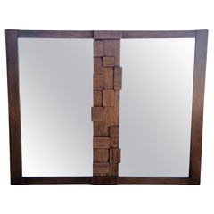 Brutalist Mirror by Lane Furniture "Staccato" Line 1970's