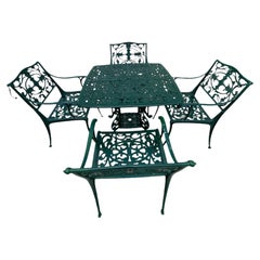 Colonial Casting Out-Door Aluminum Table and 4 chairs