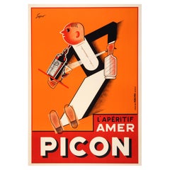 Affiche publicitaire en alcohol français vintage Amer Picon, C1934, Severo Pozzati