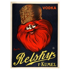 RELSKY, C1925 Vintage Französisches Vodka-Alkoholz-Werbeplakat, CAPPIELLO