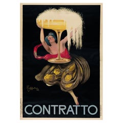 Contratto, 1922 Vintage French Alcohol Advertising Poster, Cappiello