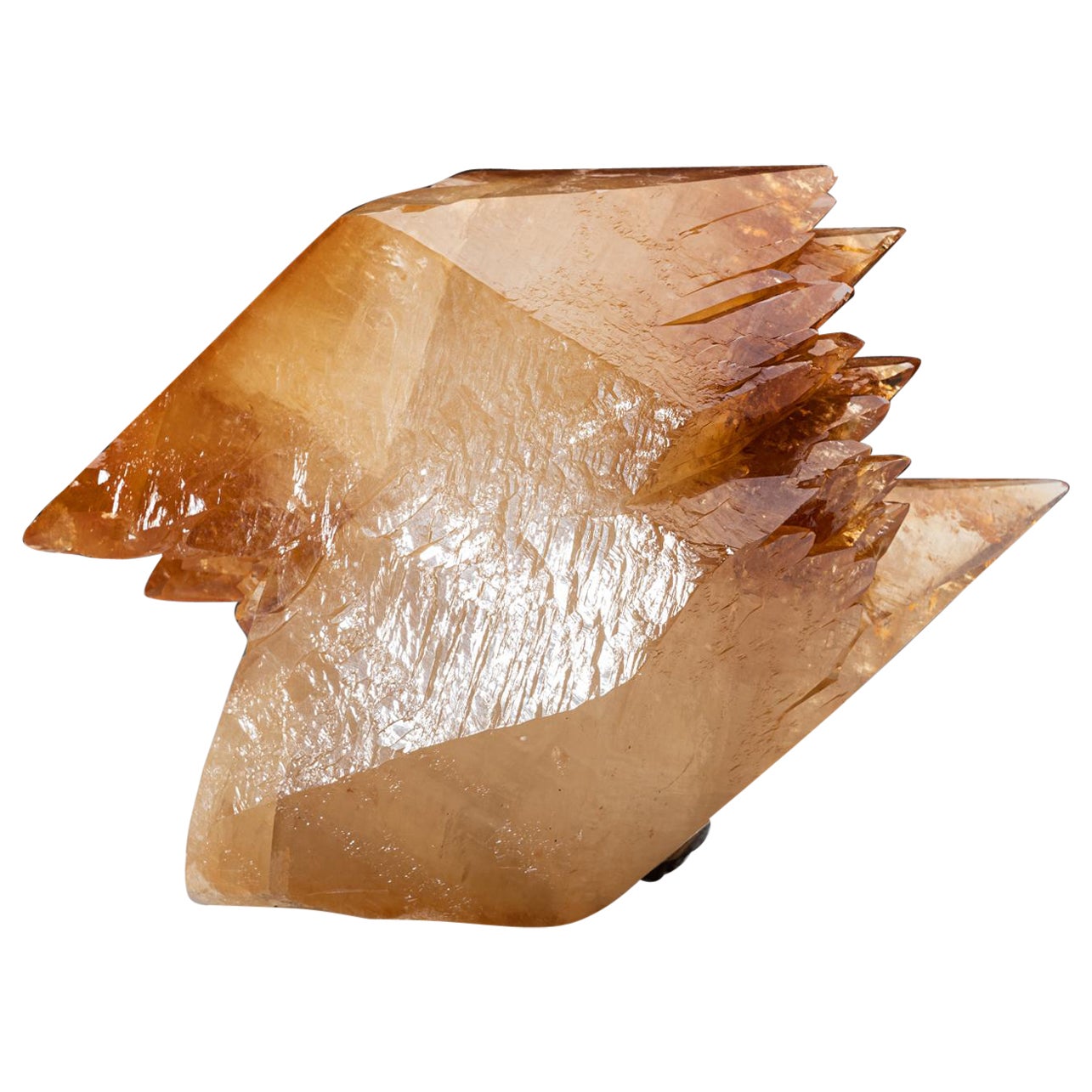 Goldenes Calcite aus der Ulmenholz-Mine, Carthage, Smith County, Tennessee im Angebot