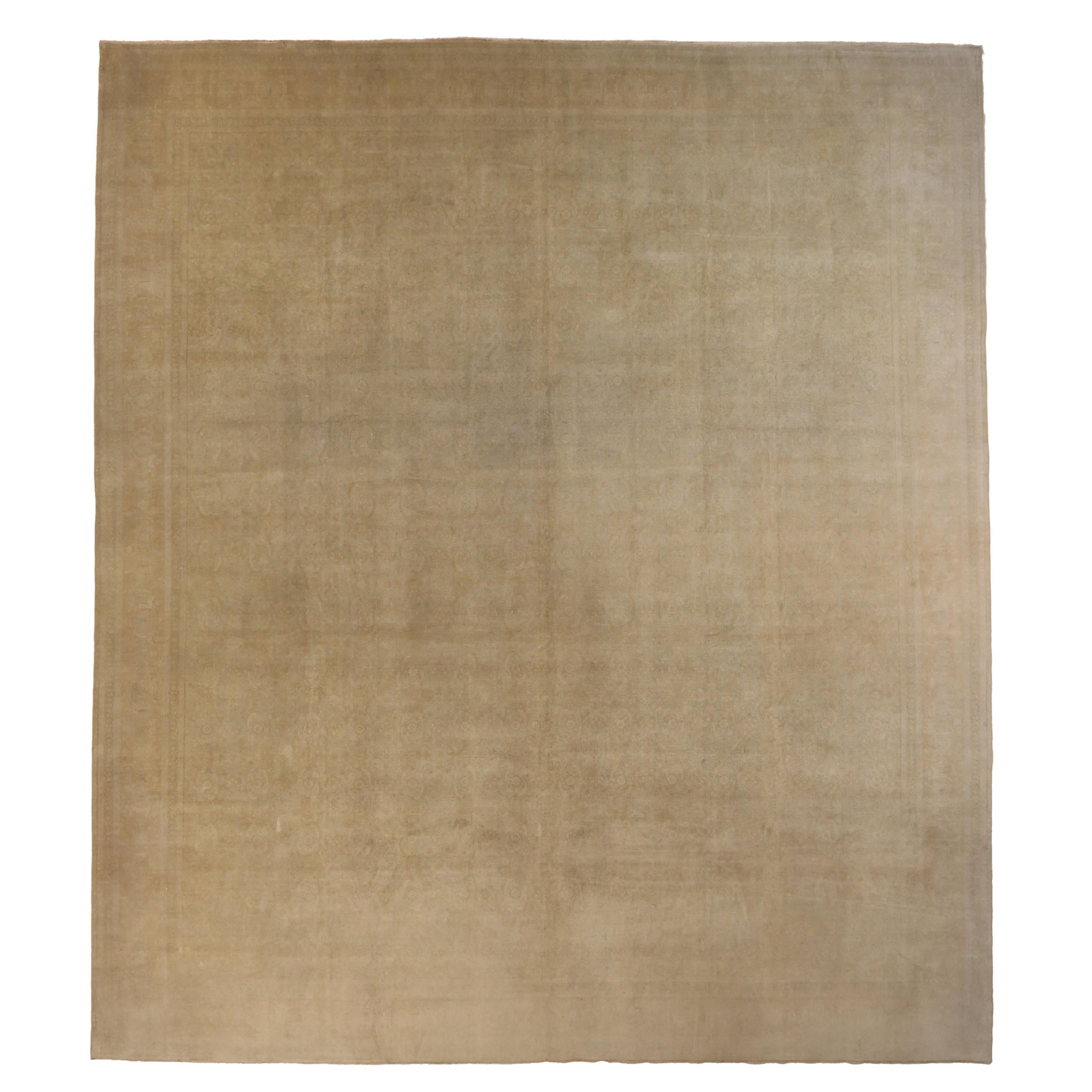 Tappeto persiano antico oversize fatto a mano Tabriz Design