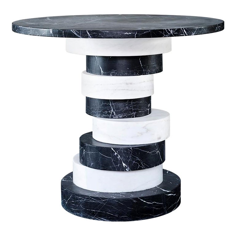 Botta Table Bianco & Nero by Greg Natale For Sale