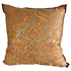 Pair of Custom Bittersweet Colored Fortuny Pillows