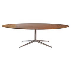  Florence Knoll Mid-Century Modern Oval Rosewood Table or Desk, 1960s