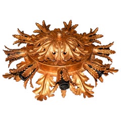 Large Florentine Chandelier Ceiling Lamp by Banci Firenze Italy Regency