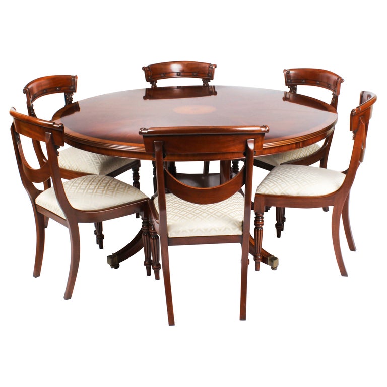 Vintage Dining Table and 6 Chairs 20th Century at 1stDibs
