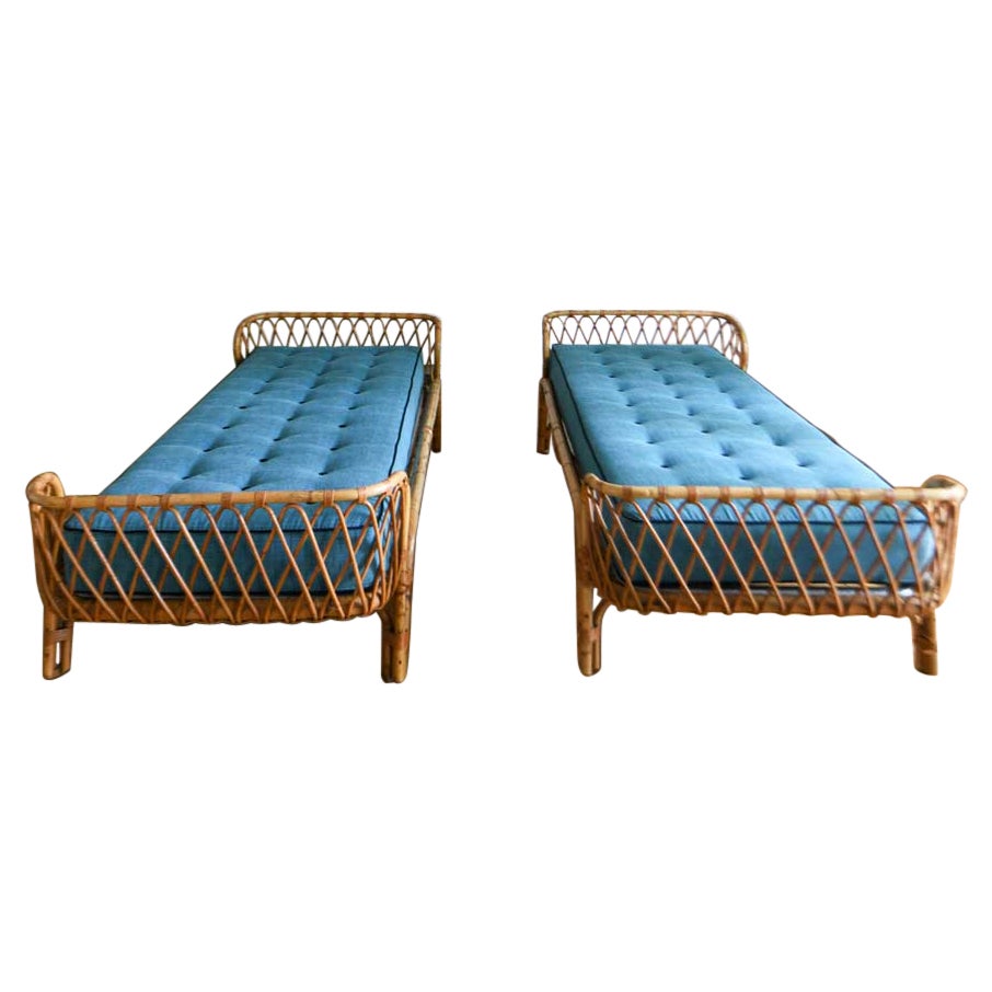 Bamboo Day Beds, Set of 2