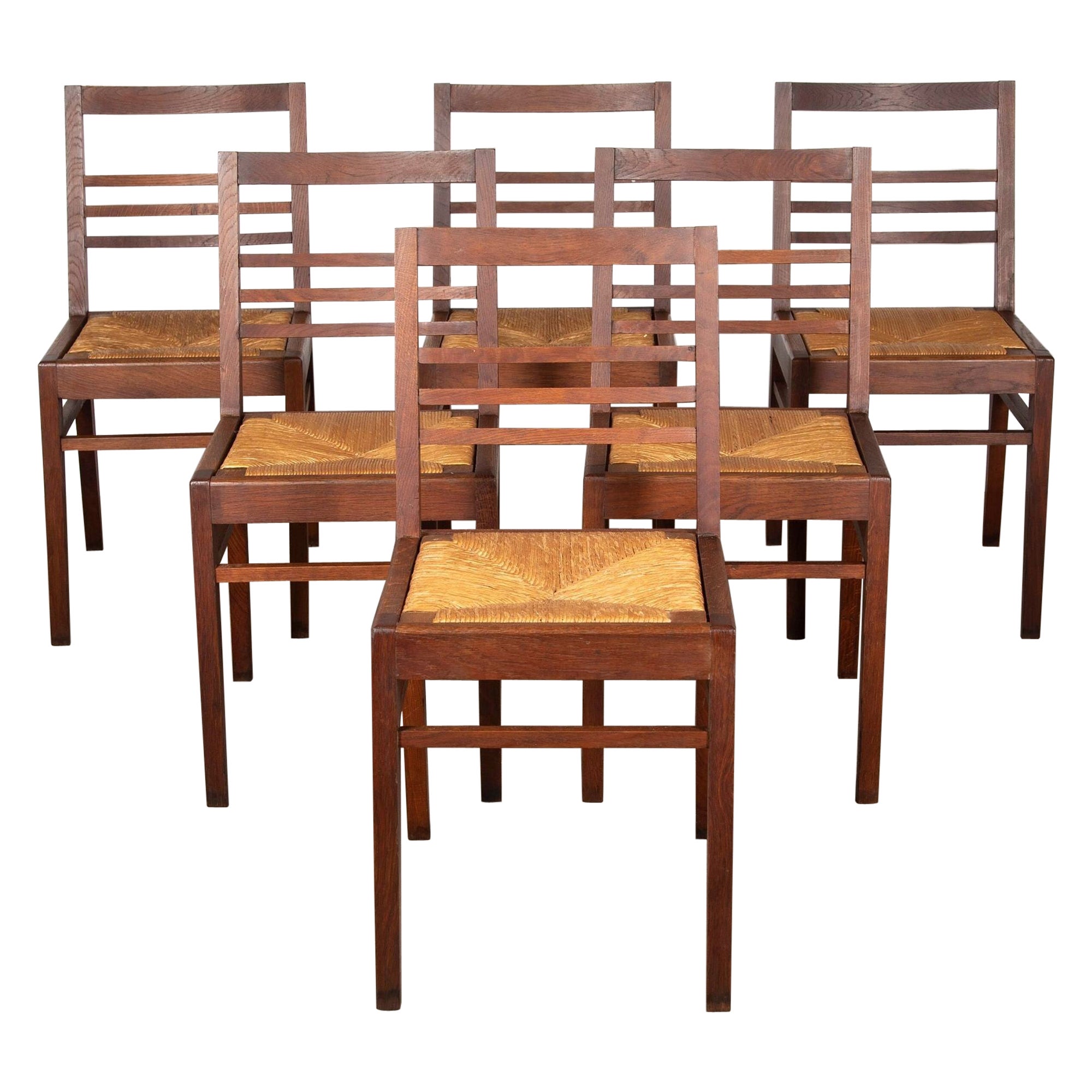 Set of Six René Gabriel Dining Chairs For Sale