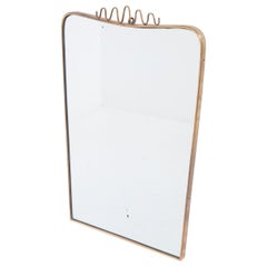 Vintage Brass Mirror in the Style of Gio Ponti