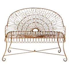 Antique Victorian Wirework Loveseat