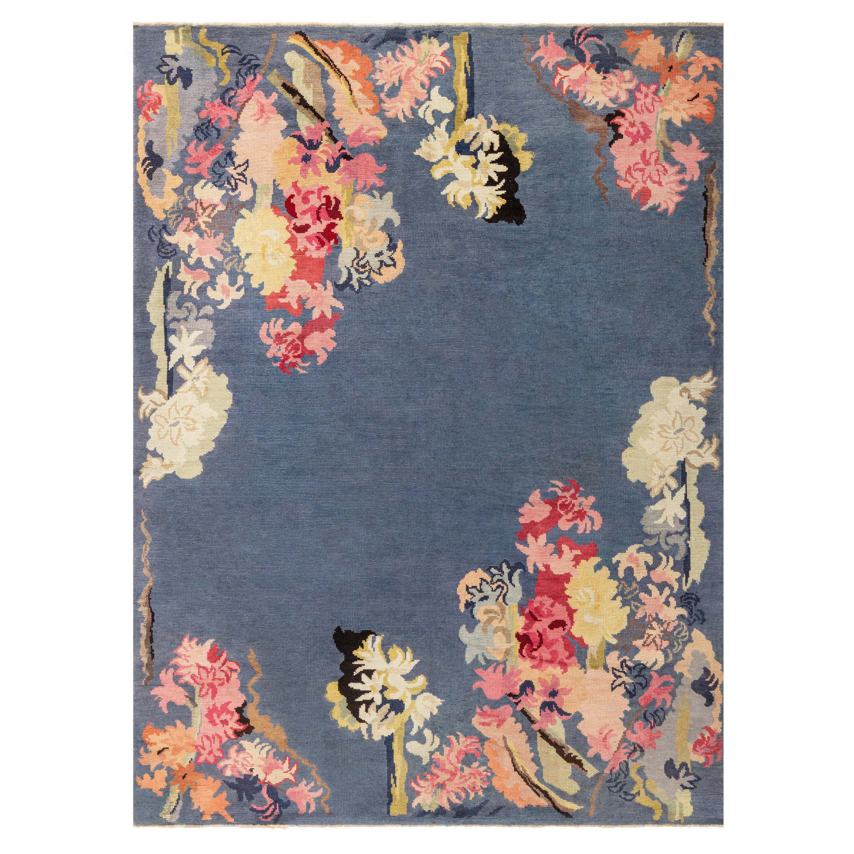 Doris Leslie Blau Collection Vintage European Modernist Rug For Sale at