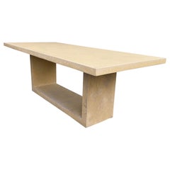 Cast Resin 'Apertura' Dining Table, Sonoran Yellow Finish by Zachary A. Design