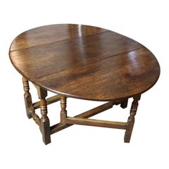Antique 18th Century Oak Drop Leaf Table