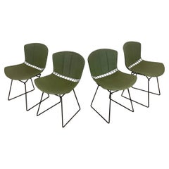 1960's Harry Bertoia Wire Side Chairs for Knoll-Set of Four