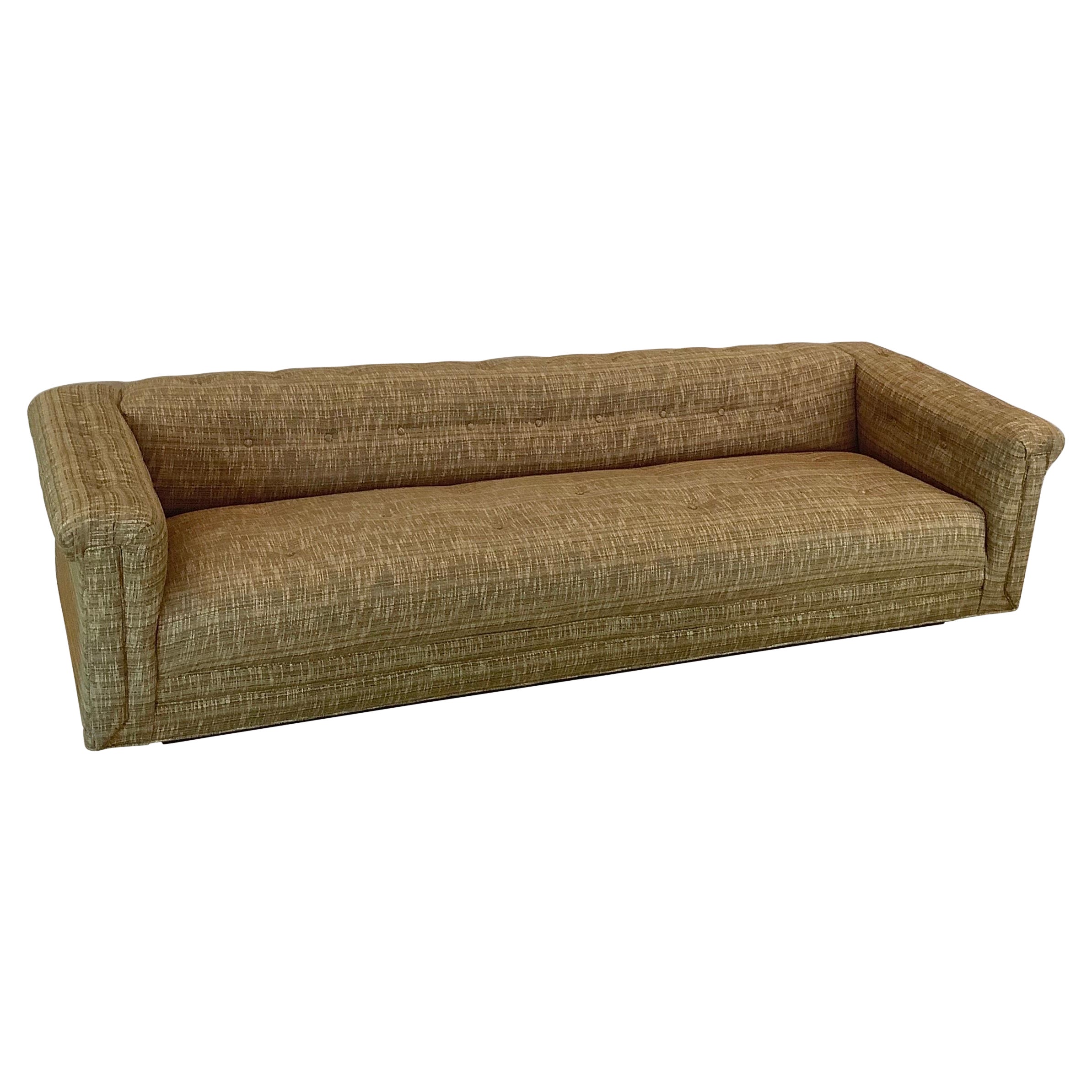 Modern Tufted Velvet Tuxedo Sofa For Sale at 1stDibs