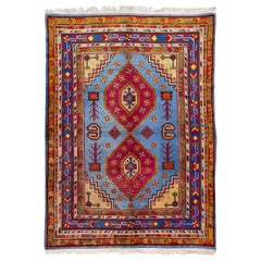 Multicolor Vintage Khotan Handmade Persian Wool Rug